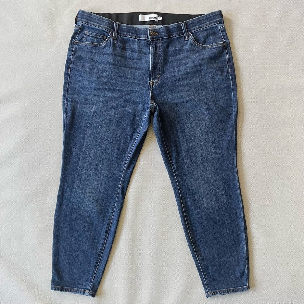 Sonoma Elastic Stretch Waistband Denim Jeans Women’s Size 20W